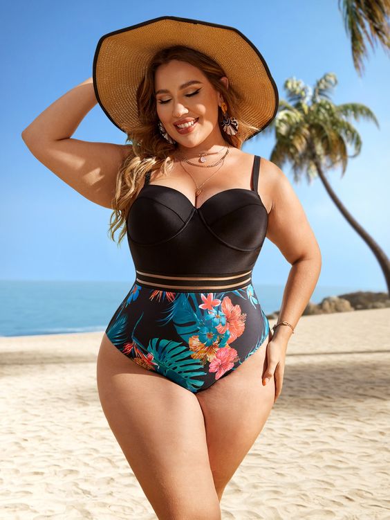 wonderful styles of one piece plus size swimwear