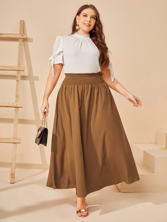 plus size maxi skirt