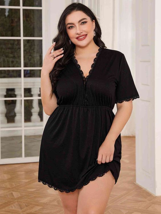 plus size black dresses casual