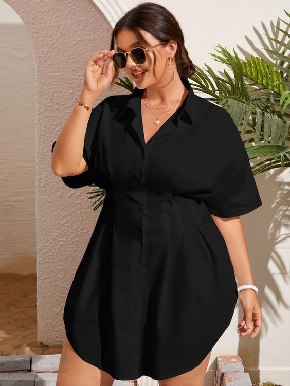 plus size black dresses