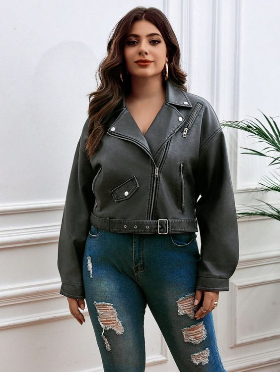 It's simple to misjudge the size of plus-size leather jackets. Although they are meant to be plus size, you should make sure that the fit best suits your lovely curves