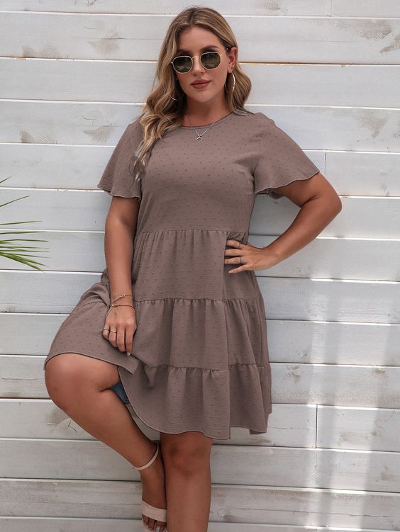 Viscose is a breathable substitute that women can choose for their plus size cocktail dresses if they want a more synthetic look