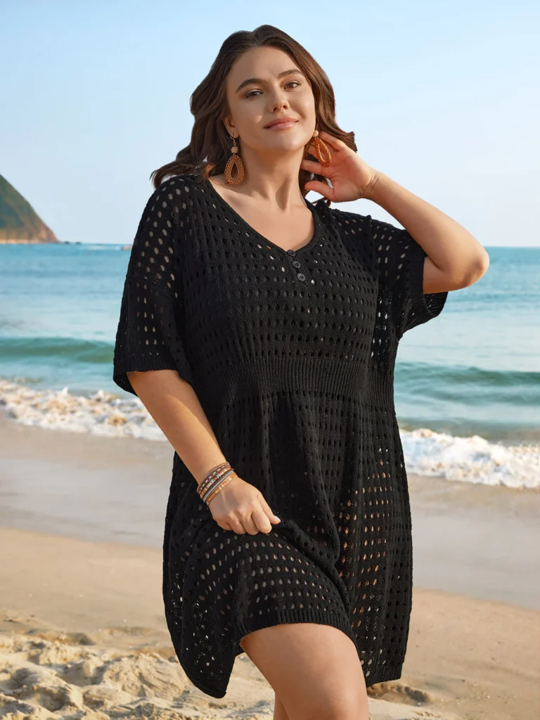 plus-size cut-out swimsuit